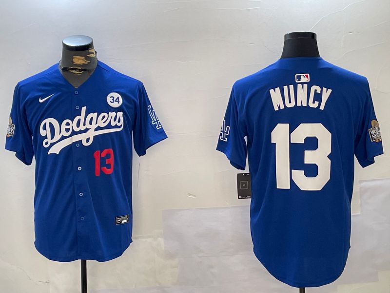 Men Los Angeles Dodgers #13 Muncy Blue Game 2024 Nike MLB Jersey style 11212->los angeles dodgers->MLB Jersey